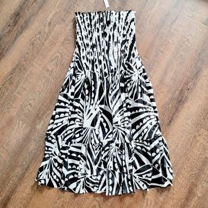 NWT White House Black Market Smocked & Strapless Summer Dress